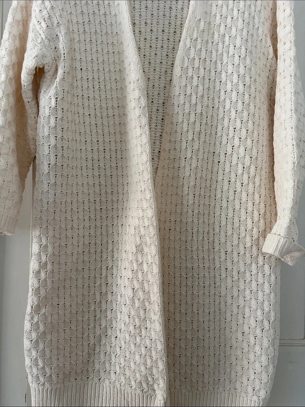 Nicole miller Artelier ivory cardigan size small